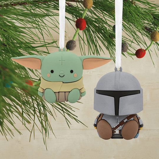 Hallmark Ornaments I Better Together Star Wars: The Mandalorian™ and Grogu™ Magnetic Ornaments, Set of 2