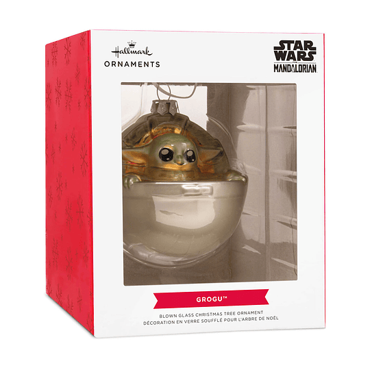 Hallmark Ornament I Star Wars: The Mandalorian™ Grogu in Pram Blown Glass