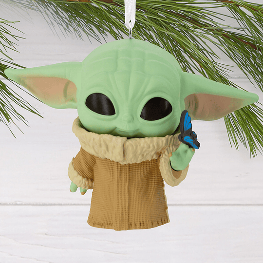 Hallmark Ornament I Star Wars: The Mandalorian™ Grogu With Butterfly Funko POP!®