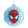 Hallmark Ornament I Marvel Spider-Man Face on Web Blown Glass
