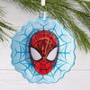 Hallmark Ornament I Marvel Spider-Man Face on Web Blown Glass