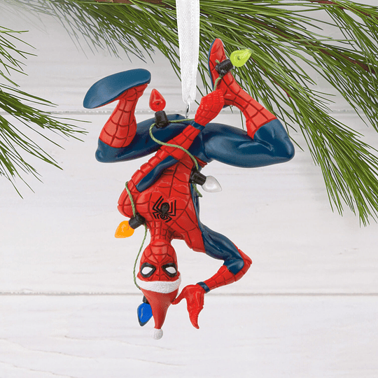 Hallmark Ornament I Marvel Spider-Man Hanging From Lights