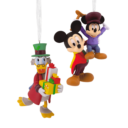 Hallmark Ornaments I Disney Mickey's Christmas Carol Hallmark, Set of 2