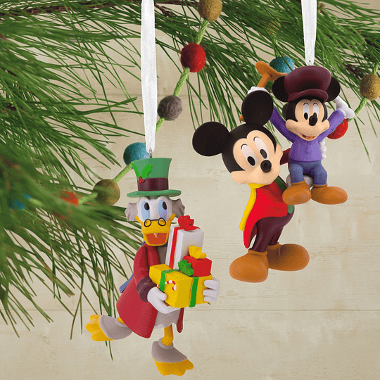 Hallmark Ornaments I Disney Mickey's Christmas Carol Hallmark, Set of 2