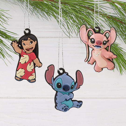 Hallmark Ornaments And Tree Topper I Mini Disney Stitch, Set of 5