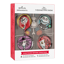 Hallmark Ornaments And Tree Topper I Mini Disney Tim Burton's The Nightmare Before Christmas, Set of 5