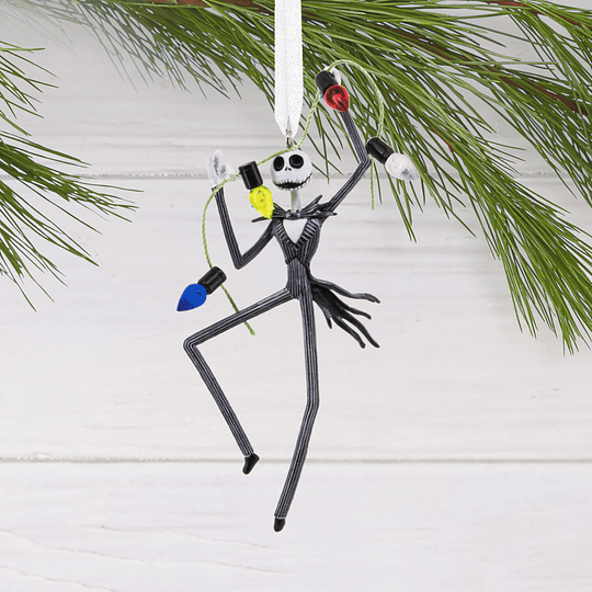 Hallmark Ornament I Disney Tim Burton's The Nightmare Before Christmas Jack Skellington With Lights