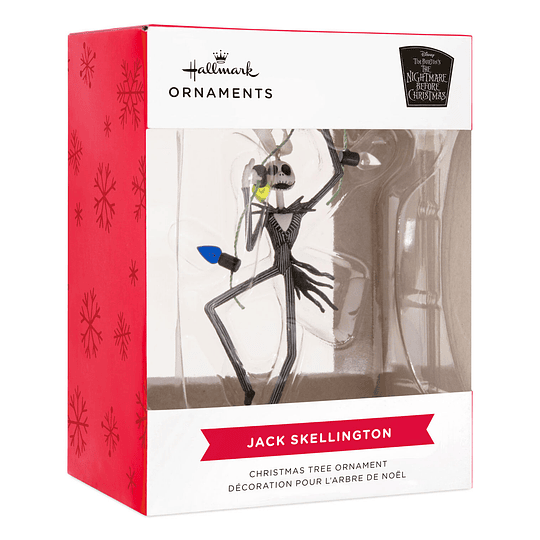 Hallmark Ornament I Disney Tim Burton's The Nightmare Before Christmas Jack Skellington With Lights