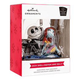 Hallmark Ornament I Disney Tim Burton's The Nightmare Before Christmas Jack and Sally With Tombstones