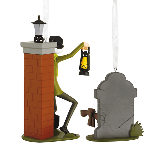 Hallmark Ornaments I Disney The Haunted Mansion Caretaker and Dog, Set of 2