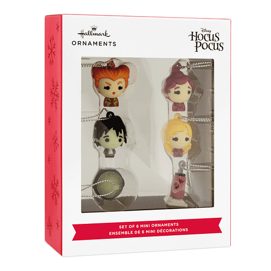 Hallmark Ornaments I Mini Disney Hocus Pocus Shatterproof, Set of 6