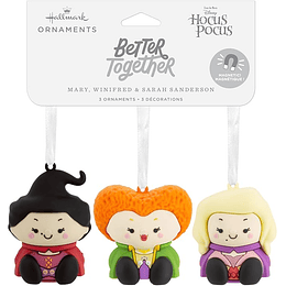 Hallmark Ornaments I Better Together Disney Hocus Pocus Mary, Winifred and Sarah Sanderson Magnetic, Set of 3