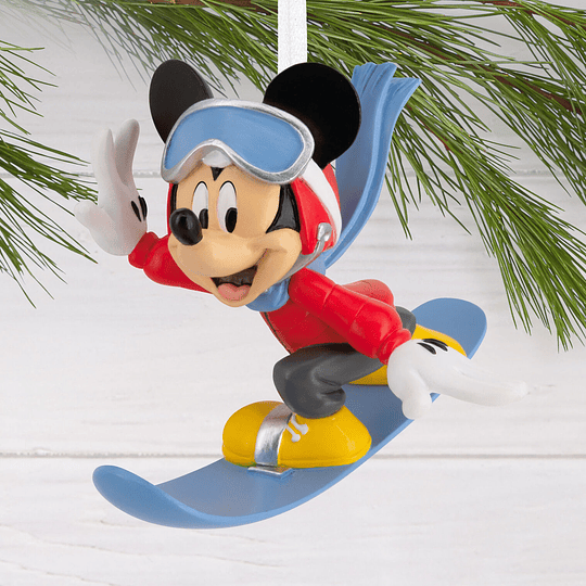 Hallmark Ornament I Disney Mickey Mouse Snowboarding
