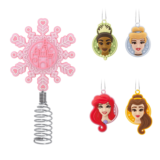 Hallmark Ornaments And Tree Topper I Mini Disney Princess Hallmark, Set of 5