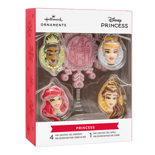Hallmark Ornaments And Tree Topper I Mini Disney Princess Hallmark, Set of 5