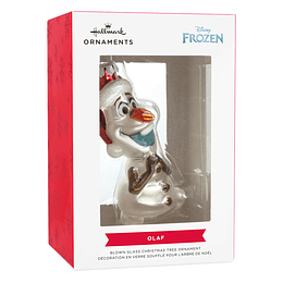Hallmark Ornament I Disney Frozen Holiday Olaf Blown Glass