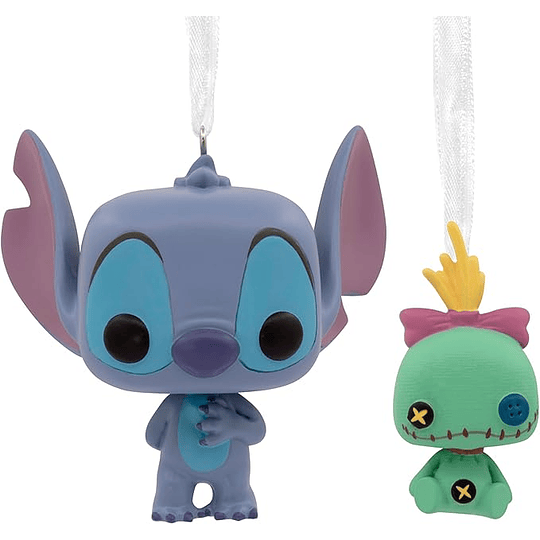 Hallmark Ornaments I Disney Stitch with Scrum, Set of 2