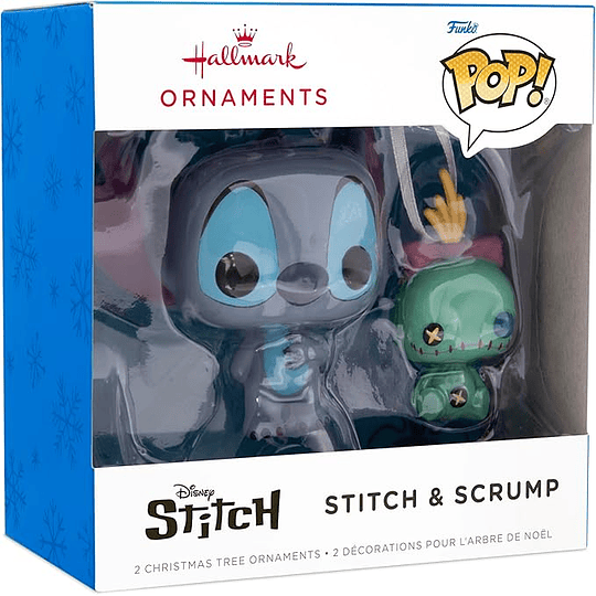 Hallmark Ornaments I Disney Stitch with Scrum, Set of 2
