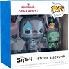 Hallmark Ornaments I Disney Stitch with Scrum, Set of 2