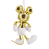 Hallmark Ornament I Disney Mickey Mouse White and Gold Ceramic