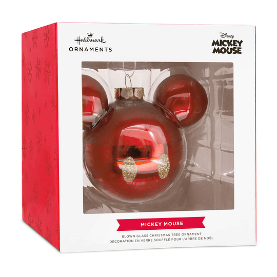 Hallmark Ornament I Disney Mickey Mouse Ears Icon Blown Glass