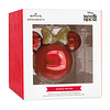 Hallmark Ornament I Disney Minnie Mouse Ears Icon Blown Glass