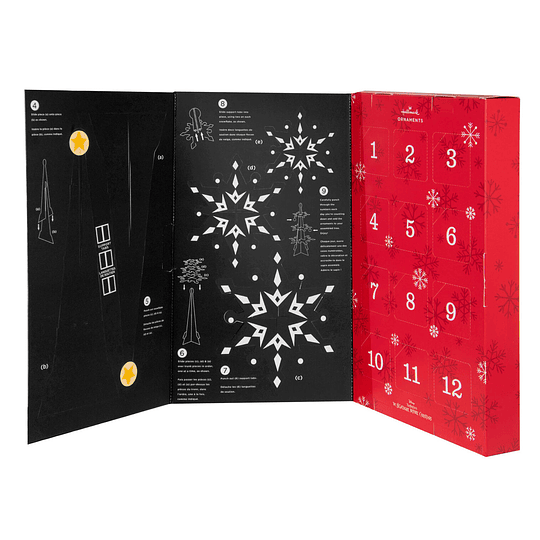 Hallmark I Disney Tim Burton's The Nightmare Before Christmas Countdown Calendar Paper Tree Set With 12 Mini Ornaments