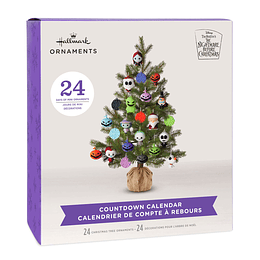 Hallmark I Disney Tim Burton's The Nightmare Before Christmas Calendar Box With 24 Mini Ornaments