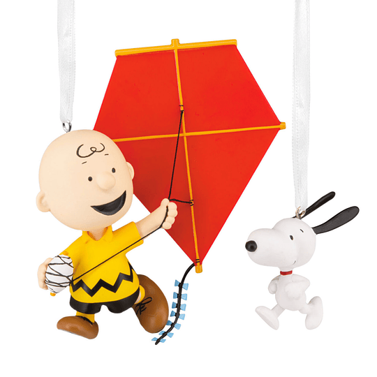 Hallmark Ornaments I Peanuts® 75th Anniversary Charlie Brown and Snoopy, Set of 2