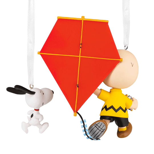 Hallmark Ornaments I Peanuts® 75th Anniversary Charlie Brown and Snoopy, Set of 2