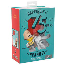 Hallmark Ornaments I Peanuts® 75th Anniversary Charlie Brown and Snoopy, Set of 2