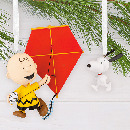 Hallmark Ornaments I Peanuts® 75th Anniversary Charlie Brown and Snoopy, Set of 2