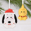 Hallmark Ornaments I Better Together Peanuts® Holiday Snoopy and Woodstock Magnetic, Set of 2