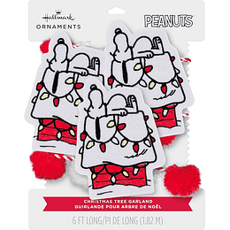 Hallmark Garland I Peanuts® Snoopy Doghouse Fabric