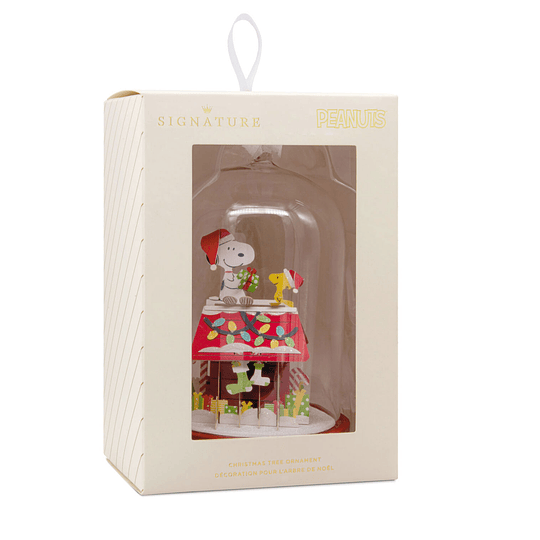 Hallmark Ornament I Peanuts® Snoopy's Doghouse Cloche Glass and Paper