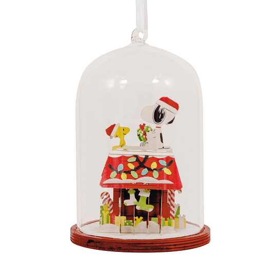 Hallmark Ornament I Peanuts® Snoopy's Doghouse Cloche Glass and Paper