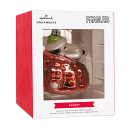 Hallmark Ornament I Peanuts® Snoopy in Puffer Coat Blown Glass