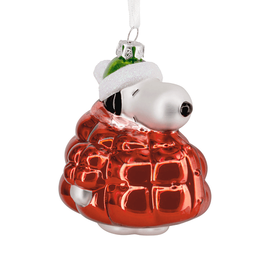 Hallmark Ornament I Peanuts® Snoopy in Puffer Coat Blown Glass