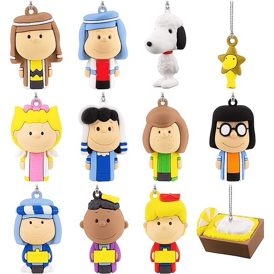 Hallmark I Peanuts Countdown Calendar Paper Tree Set With 12 Mini Ornaments