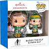Hallmark Ornament I Buddy The Elf and Papa Elf Funko POP!®, Set of 2