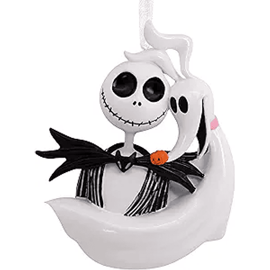Hallmark Ornament I Disney Tim Burton's The Nightmare Before Christmas Jack Skellington and Zero