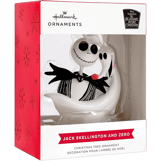Hallmark Ornament I Disney Tim Burton's The Nightmare Before Christmas Jack Skellington and Zero