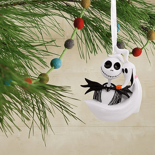 Hallmark Ornament I Disney Tim Burton's The Nightmare Before Christmas Jack Skellington and Zero