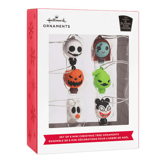 Hallmark Ornaments I Mini Disney Tim Burton's The Nightmare Before Christmas Shatterproof, Set of 6