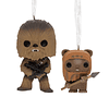 Hallmark Ornament I  Chewbacca & Wicket Funko POP!®, Set of 2