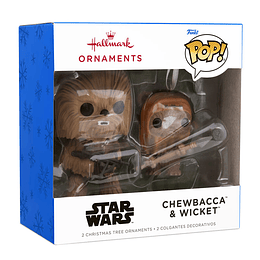 Hallmark Ornament I  Chewbacca & Wicket Funko POP!®, Set of 2