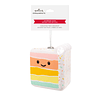 Hallmark Ornament I Rainbow Slice of Cake Shatterproof