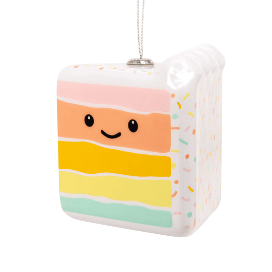 Hallmark Ornament I Rainbow Slice of Cake Shatterproof