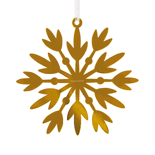Hallmark Ornament I Gold Snowflake Metal