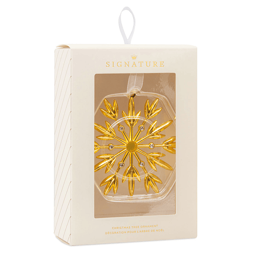 Hallmark Ornament I Gold Snowflake Metal